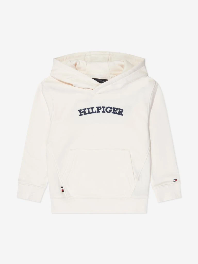 商品Tommy Hilfiger|Kids Hilfiger Arched Hoodie in White,价格¥474-¥569,第1张图片