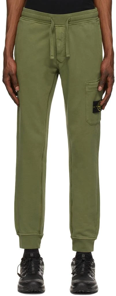 商品Stone Island|Green Fleece Lounge Pants,价格¥1232,第1张图片