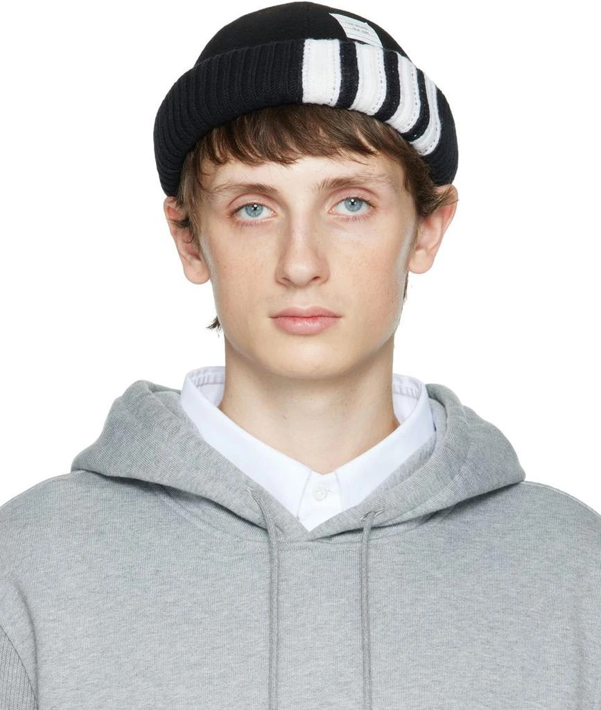 商品Thom Browne|黑色 4-Bar 毛线帽,价格¥7050,第1张图片