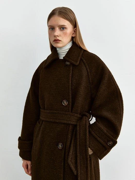 商品MOHAN|Tow Tweed Wool Soutien Coat (2 Colors),价格¥1750,第5张图片详细描述