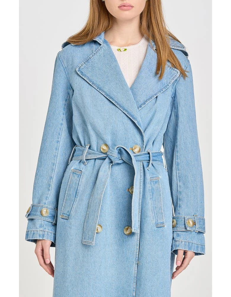 商品Wayf|Denim Trench Coat,价格¥580,第4张图片详细描述
