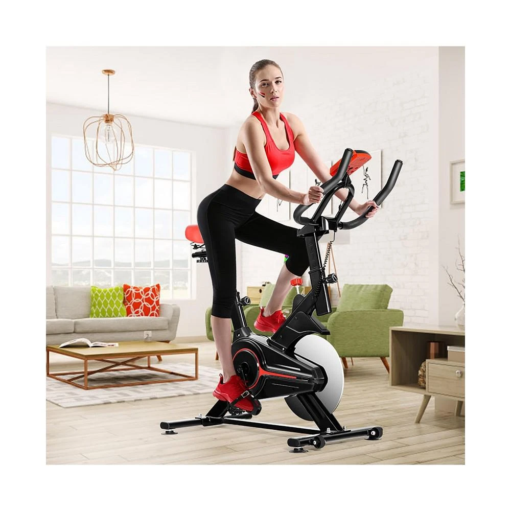 商品Costway|Indoor Exercise Bike Fitness Cardio W/4-way Adjustable Seat,价格¥1087,第2张图片详细描述