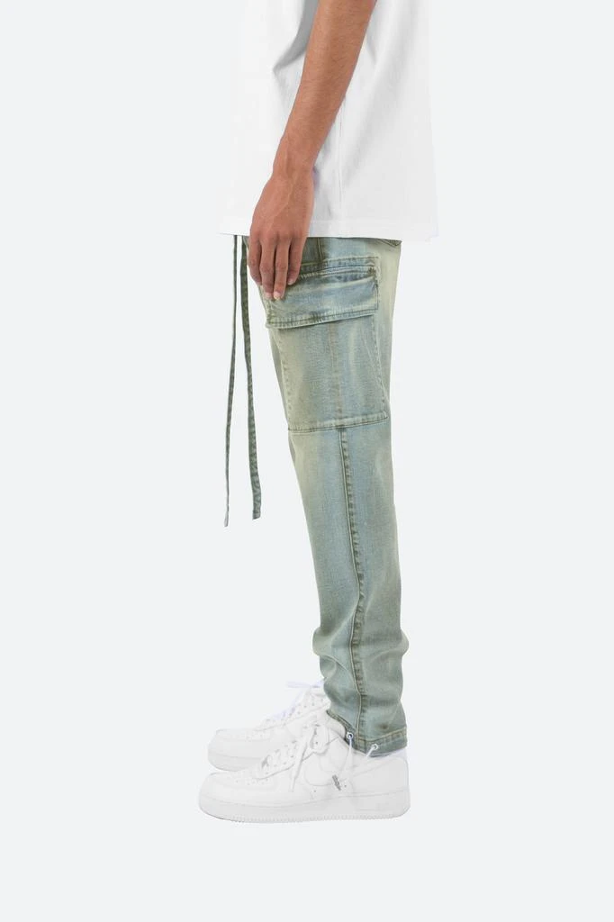 商品MNML|Denim Cargo Pants - Blue牛仔裤,价格¥259,第4张图片详细描述