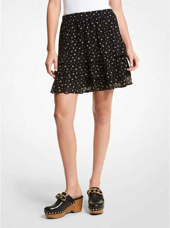 商品Michael Kors|Floral Georgette Flounce Skirt,价格¥376,第1张图片