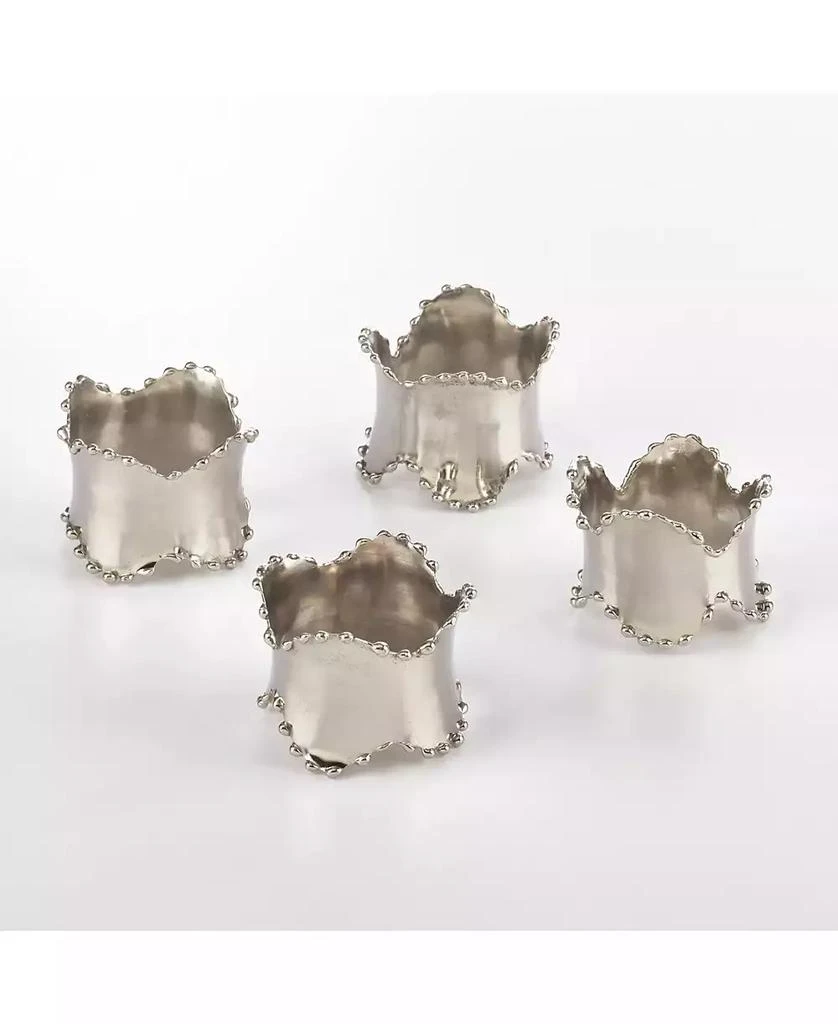 商品Saro Lifestyle|Napkin Ring Collection Classic Design Napkin Ring Set of 4, 2.5" x 1",价格¥169,第2张图片详细描述