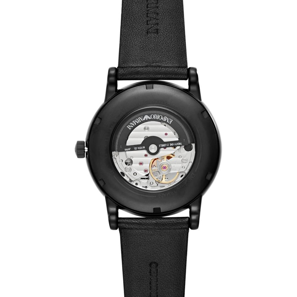 商品Emporio Armani|男士自动机芯真皮表带腕表, 43mm,价格¥3083,第5张图片详细描述