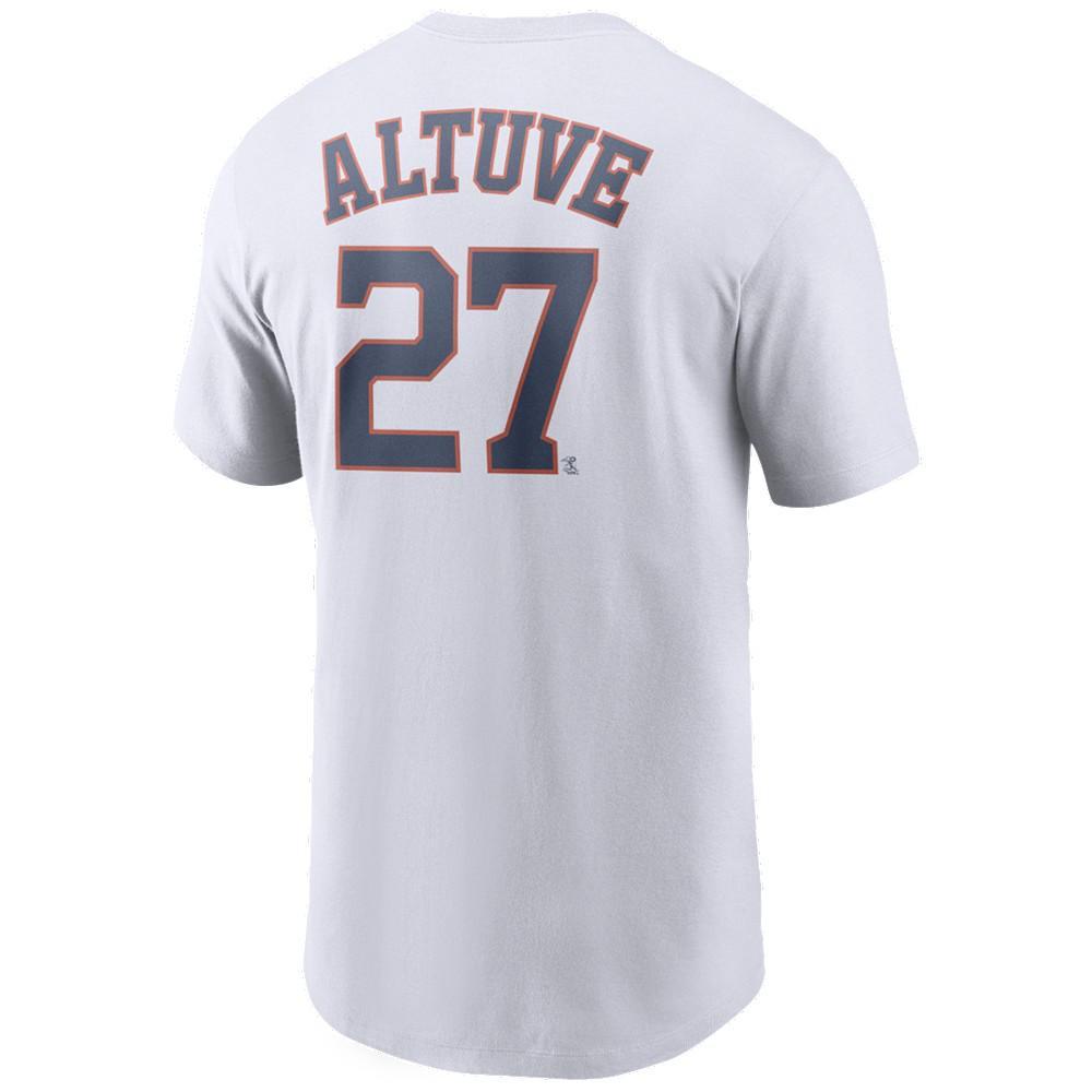 商品NIKE|Men's Jose Altuve Houston Astros Name and Number Player T-Shirt,价格¥244,第1张图片