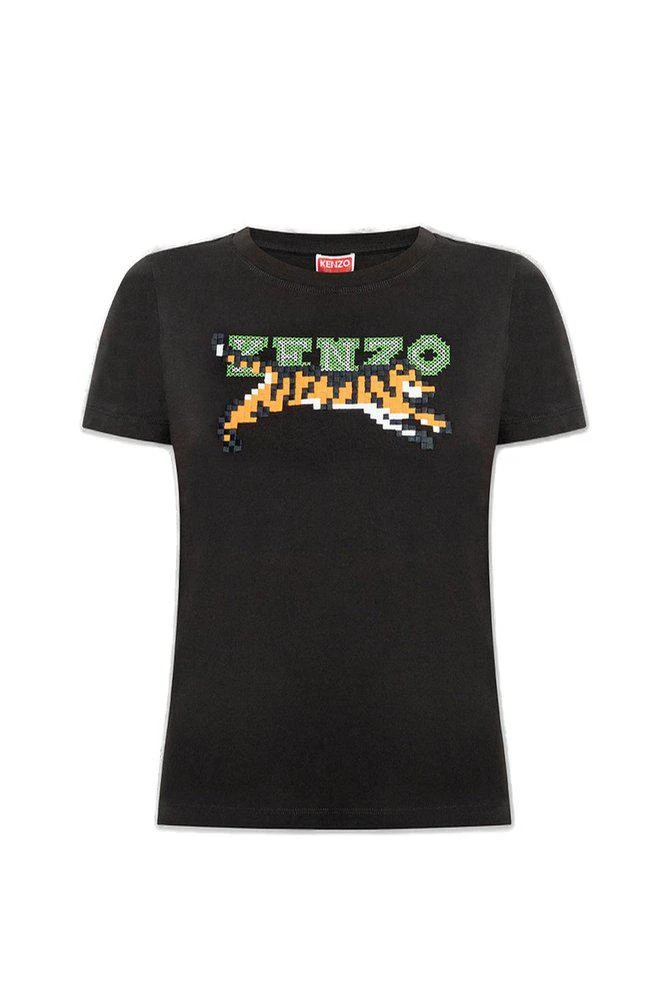 商品Kenzo|Kenzo Logo Embroidered Crewneck T-Shirt,价格¥646,第1张图片