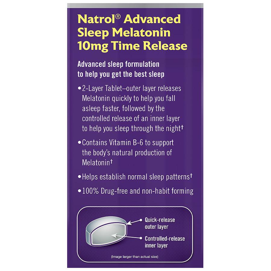Advanced Sleep Melatonin 10 mg Time-Release Tablets商品第2张图片规格展示