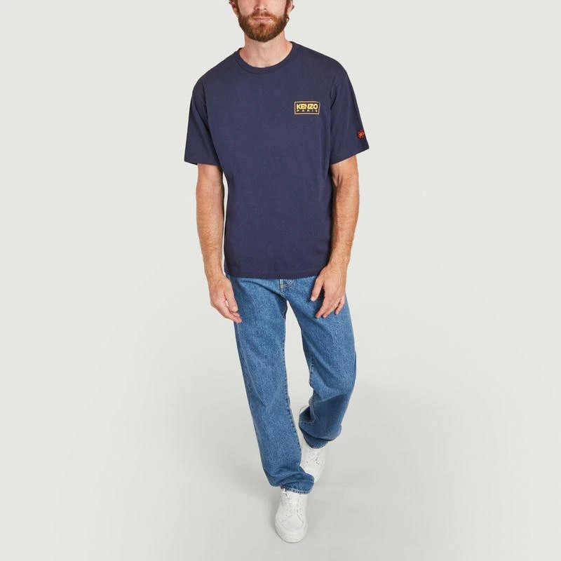 商品Kenzo|Oversize Kenzo Paris cotton T-shirt MIDNIGHT BLUE Kenzo,价格¥604,第4张图片详细描述