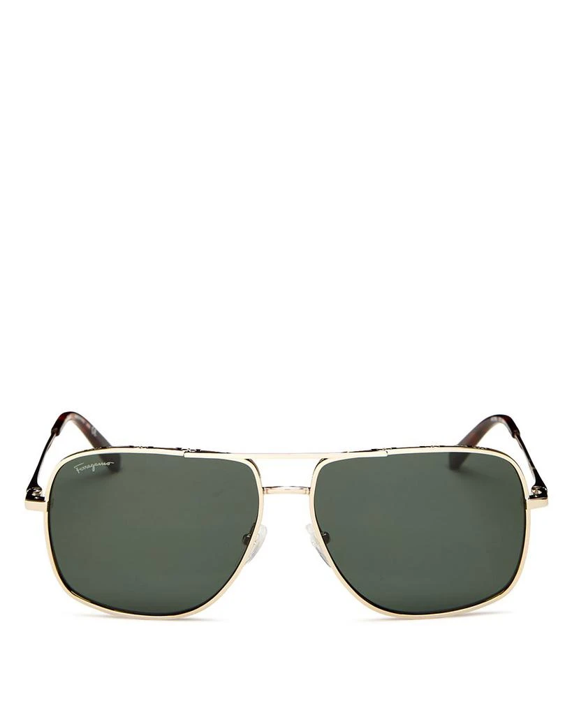 商品Salvatore Ferragamo|Salvatore  Brow Bar Aviator Sunglasses, 60mm,价格¥2754,第1张图片