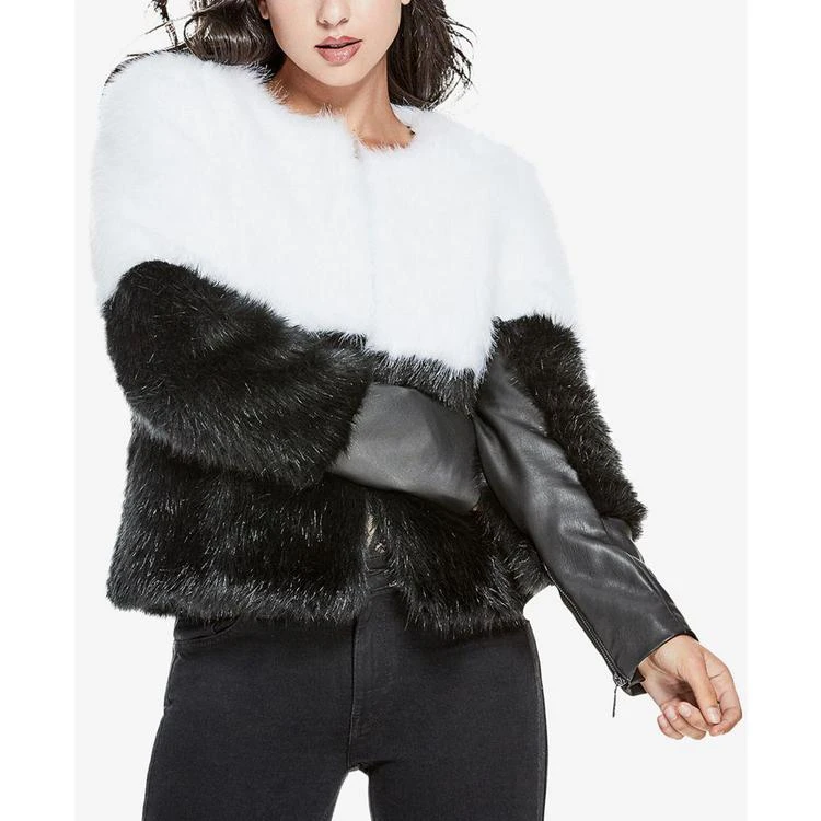 商品GUESS|Sammi Colorblocked Faux-Fur Coat,价格¥711,第1张图片