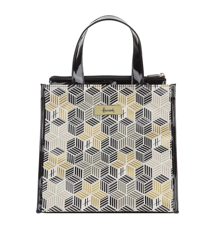 商品Harrods|Small Metallic Cube Shopper Bag,价格¥185,第1张图片详细描述