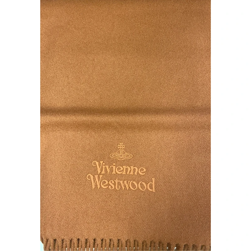 VIVIENNE WESTWOOD/西太后 男女驼色羊毛标志刺绣流苏围巾 商品