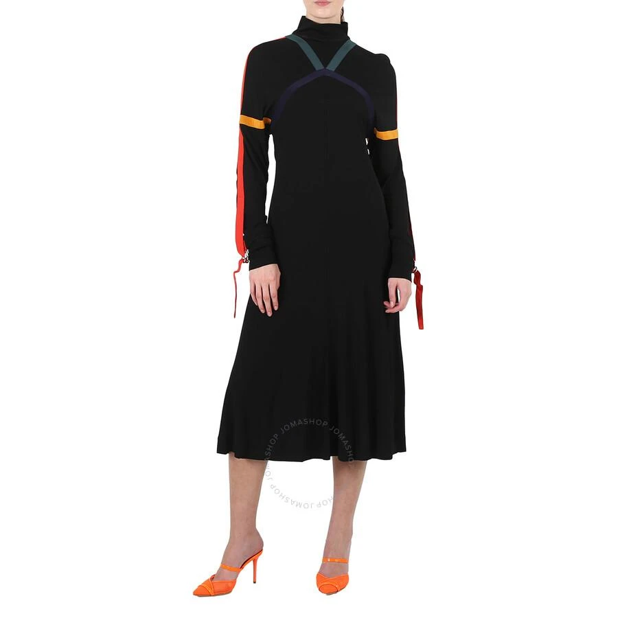 商品Burberry|Ladies Colour Block Detail Jersey Turtleneck Dress In Black,价格¥1817,第1张图片