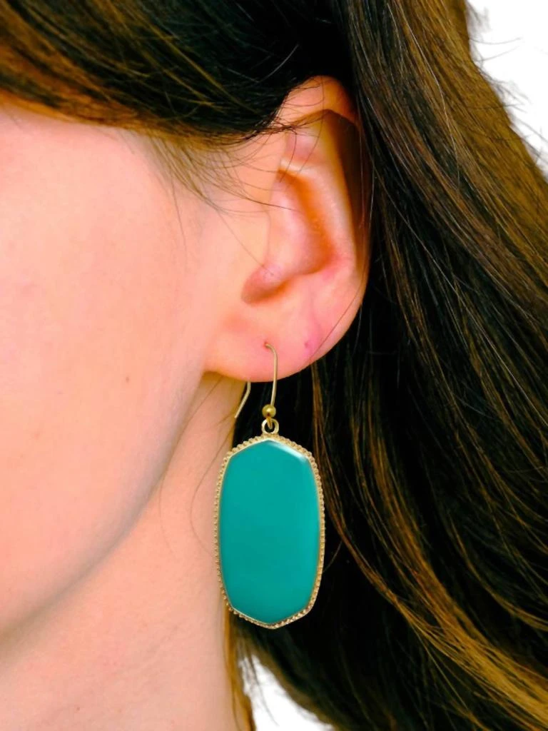 商品Suzie Q USA|Women's Hexagon Dangle Earrings In Turquoise,价格¥223,第2张图片详细描述