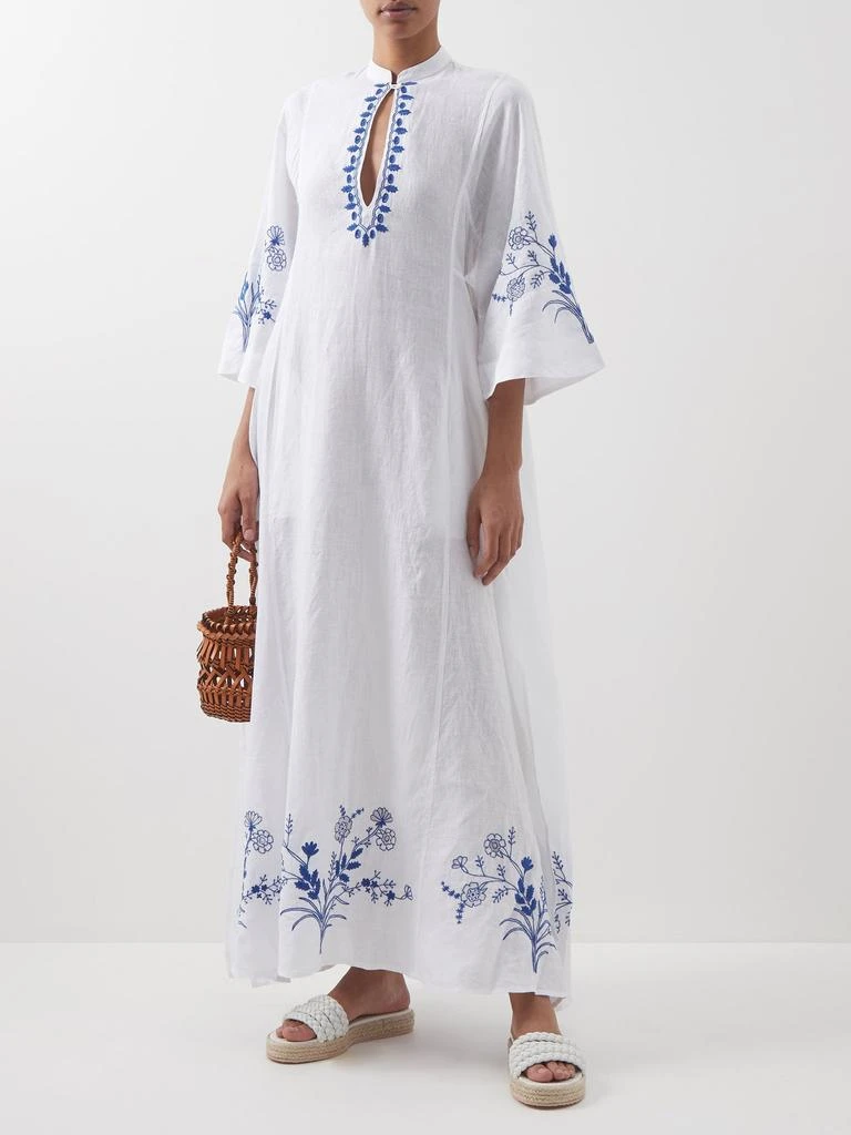 商品Thierry Colson|Rachel embroidered linen kaftan,价格¥1404,第2张图片详细描述