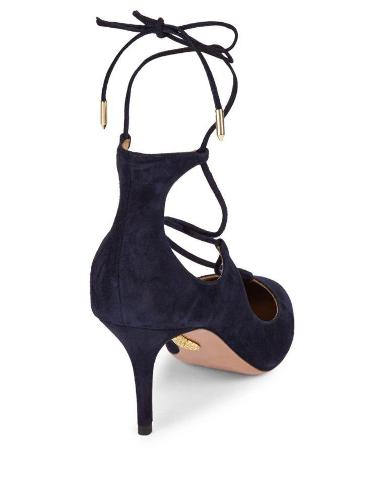 商品Aquazzura|Christy Ankle Lace-Up Leather Pumps,价格¥1971,第2张图片详细描述