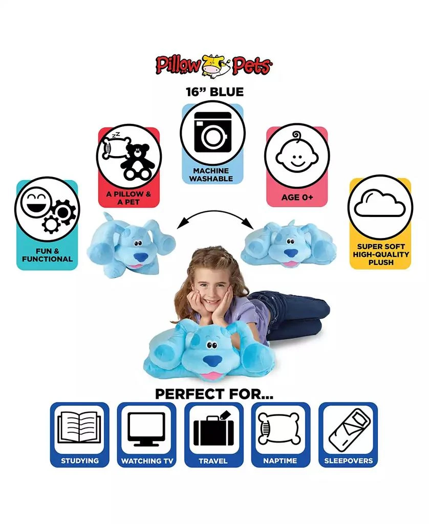 商品Pillow Pets|Nickelodeon Blues Clues Stuffed Animal Plush Toy,价格¥262,第3张图片详细描述