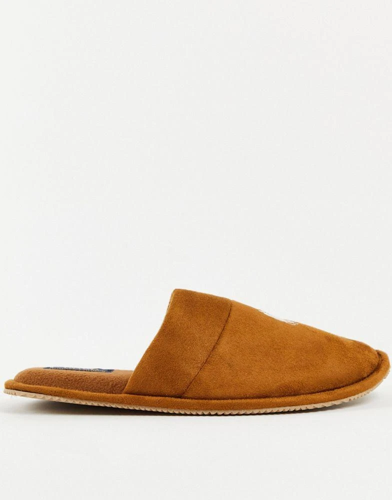 商品Ralph Lauren|Polo Ralph Lauren sunday scuff II slip on slippers in tan,价格¥232,第1张图片