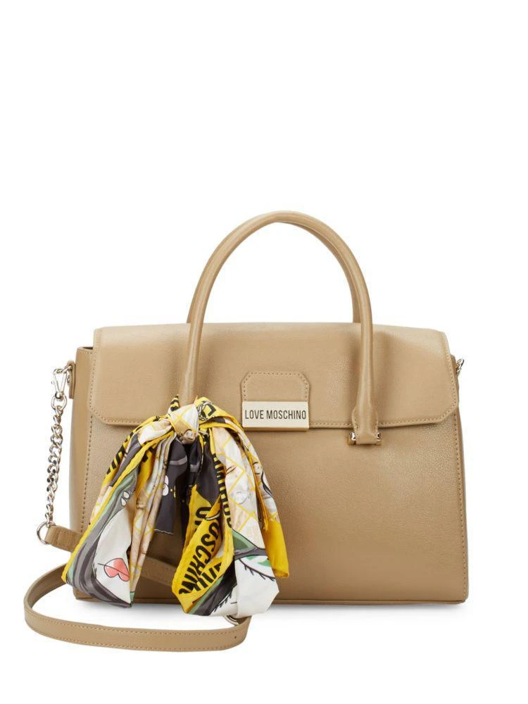 商品Moschino|Fold-Over Flap Satchel,价格¥1494,第1张图片