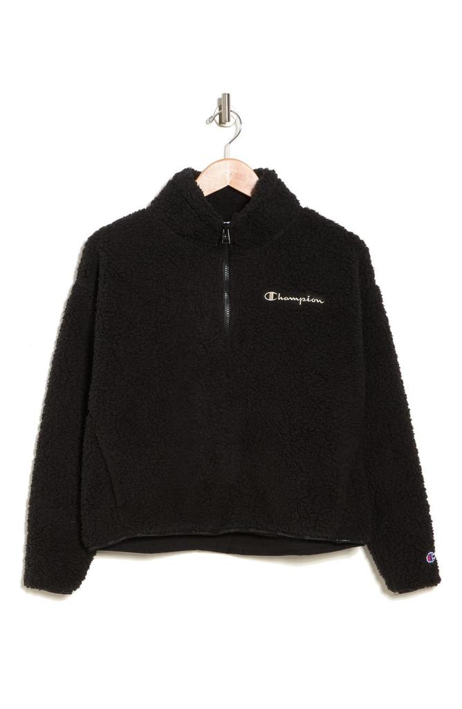 Faux Shearling Quarter Zip Pullover商品第3张图片规格展示