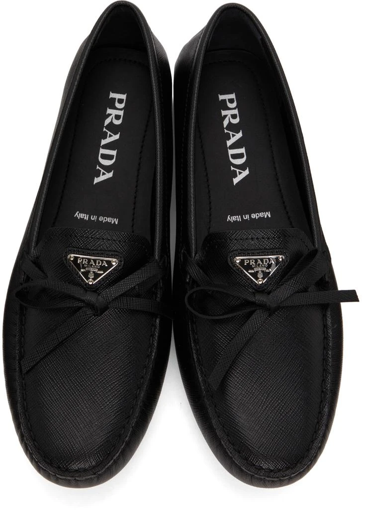 商品Prada|黑色 Saffiano 乐福鞋,价格¥3586,第5张图片详细描述