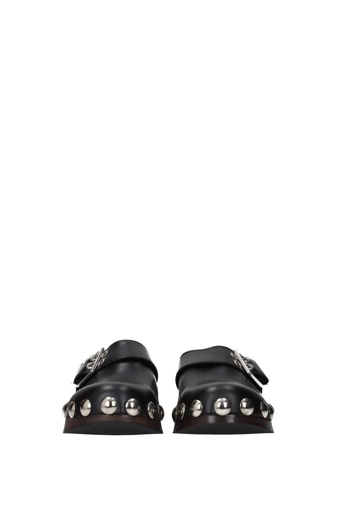 商品Ganni|Slippers and clogs Leather Black,价格¥1193,第3张图片详细描述