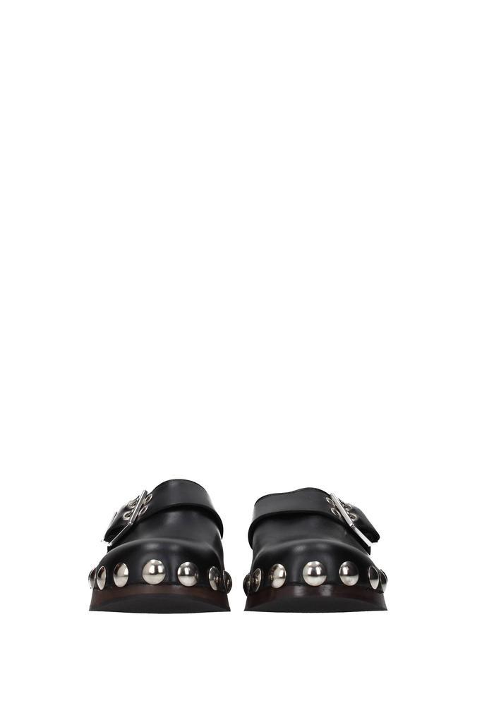 商品Ganni|Slippers and clogs Leather Black,价格¥1169,第5张图片详细描述