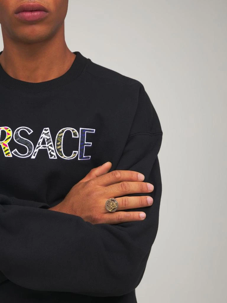 商品Versace|Medusa & Greek Motif Bicolor Thick Ring,价格¥2900,第1张图片详细描述