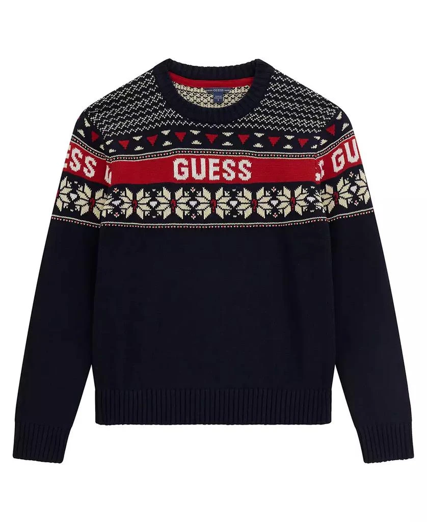 商品GUESS|Big Boy Long Sleeve Crewneck Sweater,价格¥220,第1张图片