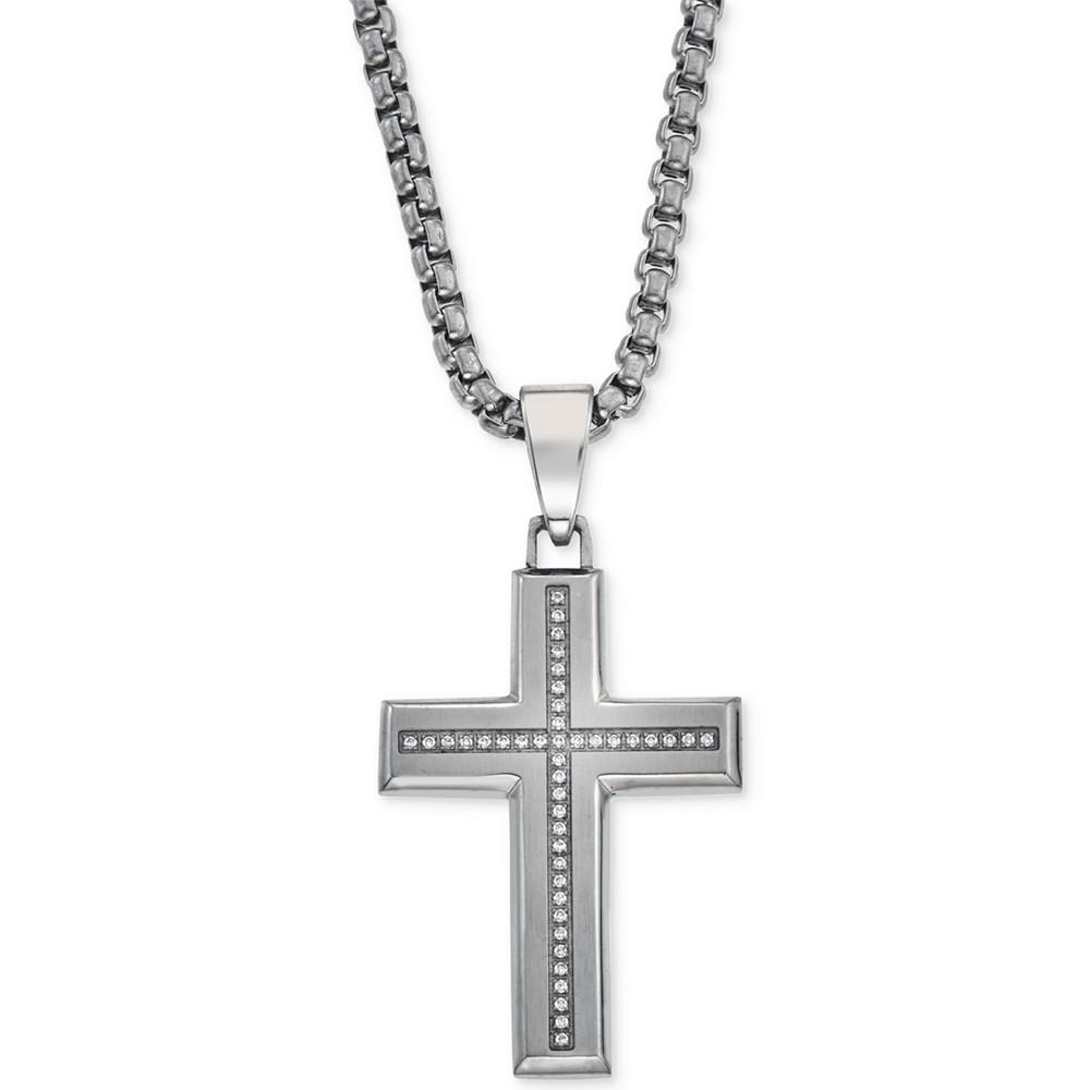 Diamond Cross Pendant Necklace (1/6 ct. t.w.) , Created for Macy's商品第1张图片规格展示