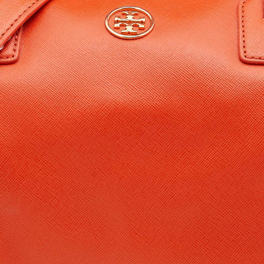 商品[二手商品] Tory Burch|Tory Burch Orange Leather Robinson Middy Satchel,价格¥2249,第7张图片详细描述