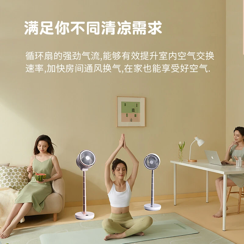 夏普（SHARP）循环扇可升降电风扇锂电池台地两用直流变频换气扇离子群香薰驱蚊风扇PJ-CD305A 白+金 商品