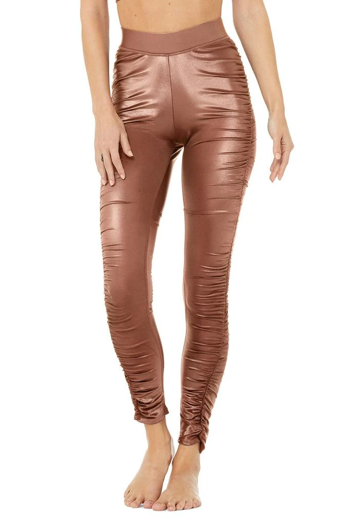 商品Alo|High-Waist Cinched Legging -  Chestnut Shine,价格¥751,第1张图片