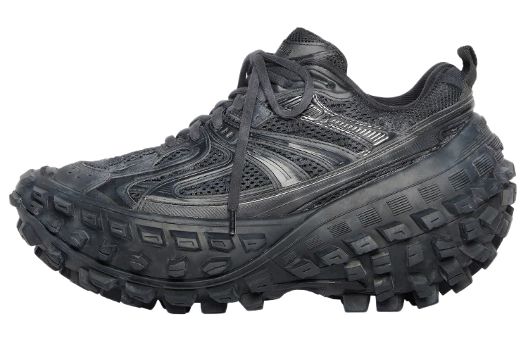 商品[国内直发] Balenciaga|巴黎世家 Defender 轮胎鞋 时尚复古做旧 防滑耐磨 低帮 老爹鞋 女款 黑,价格¥6321,第1张图片