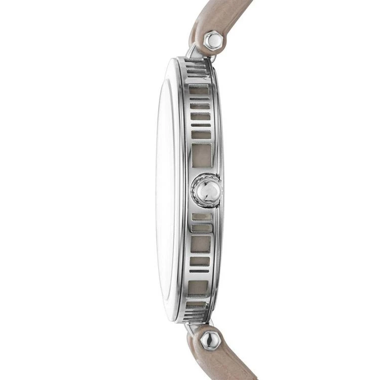 商品Kate Spade|Women's Varick Clocktower Gray Leather Strap Watch 36mm,价格¥1312,第2张图片详细描述