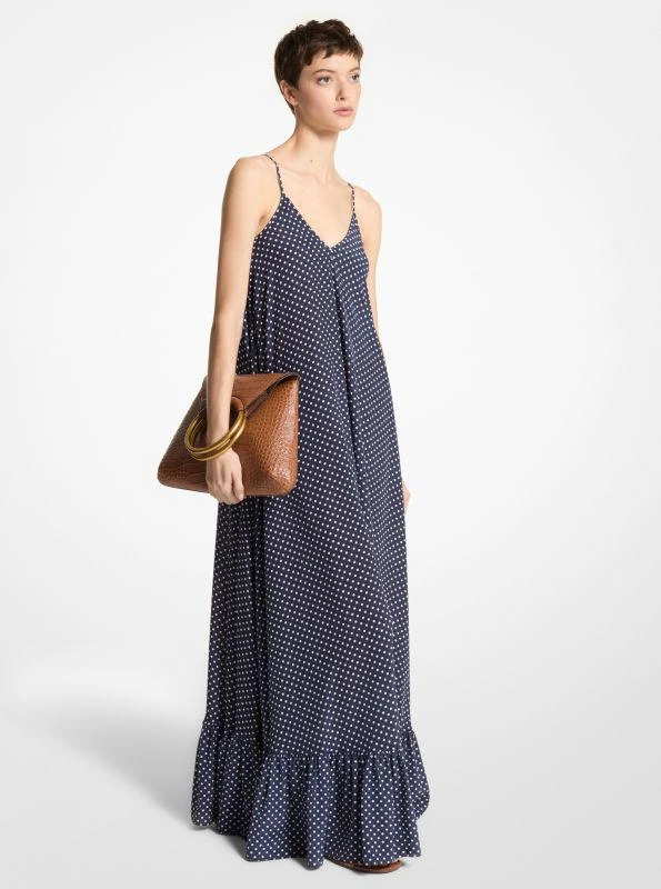 商品Michael Kors|Polka Dot Organic Silk Crepe De Chine Slip Dress,价格¥7642,第1张图片