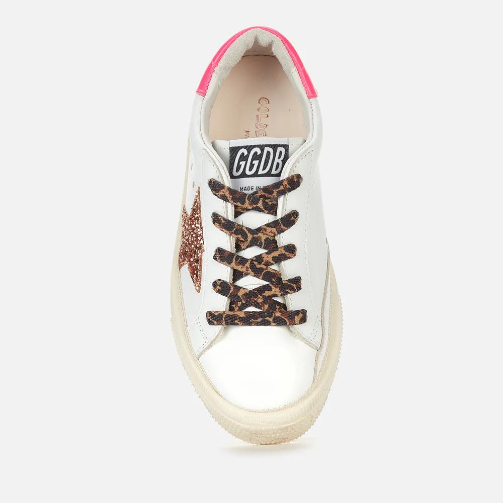 Golden Goose Kids' May Leather Glitter Trainers商品第3张图片规格展示