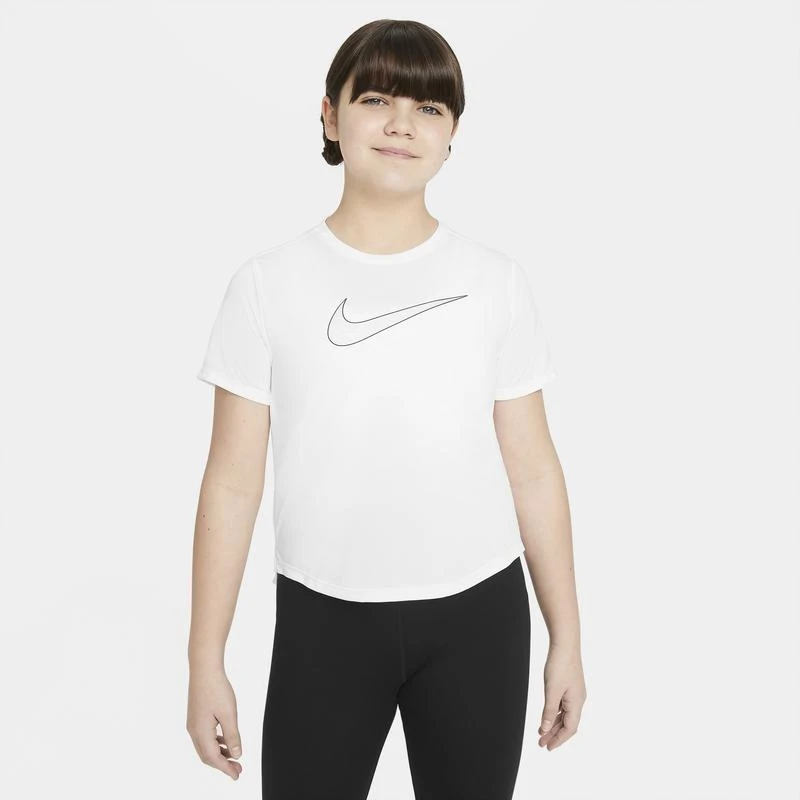 商品NIKE|Nike Dri-FIT One Short Sleeve Graphic Top - Girls' Grade School,价格¥112,第1张图片