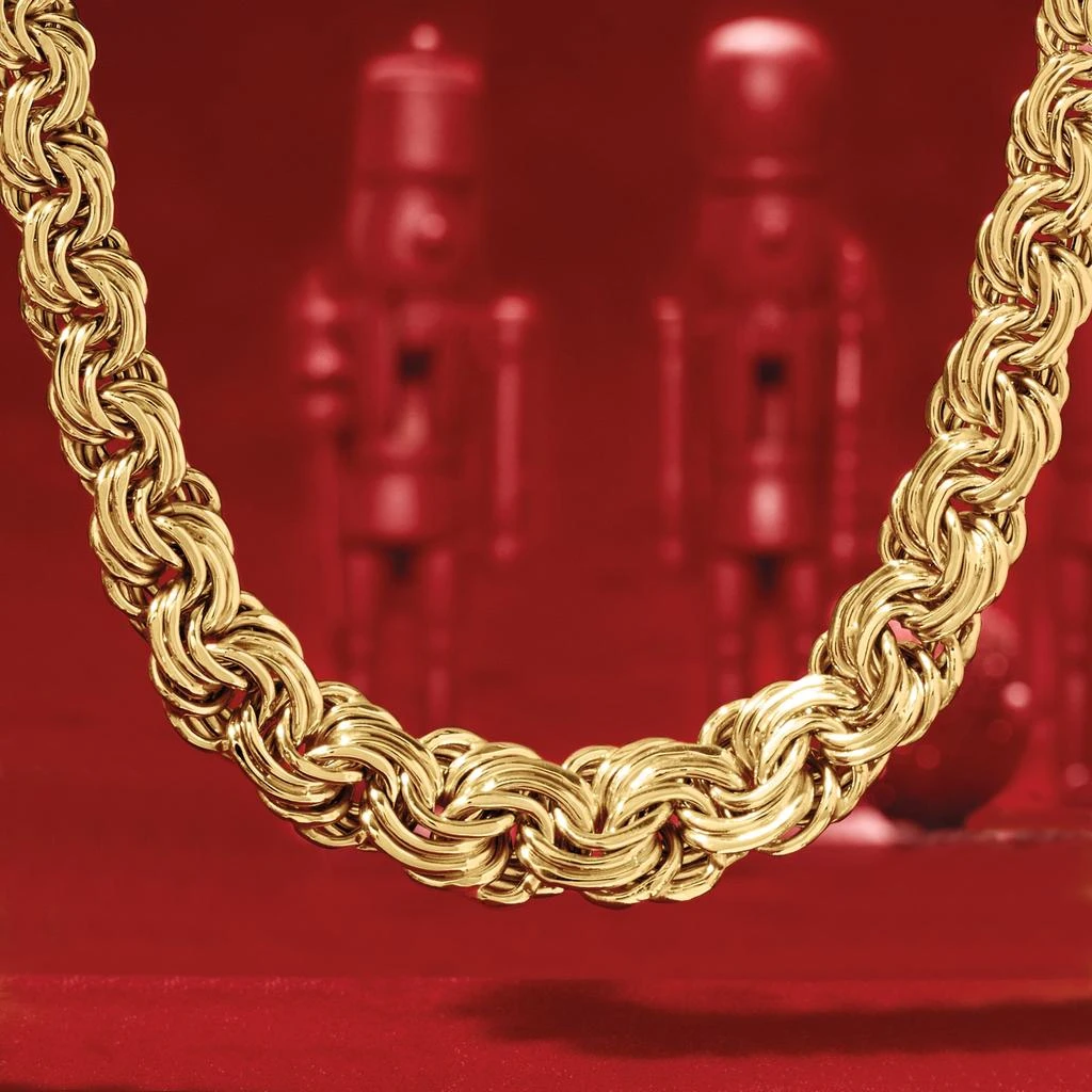 商品Ross-Simons|Ross-Simons 14kt Yellow Gold Graduated Byzantine Necklace,价格¥15710,第2张图片详细描述