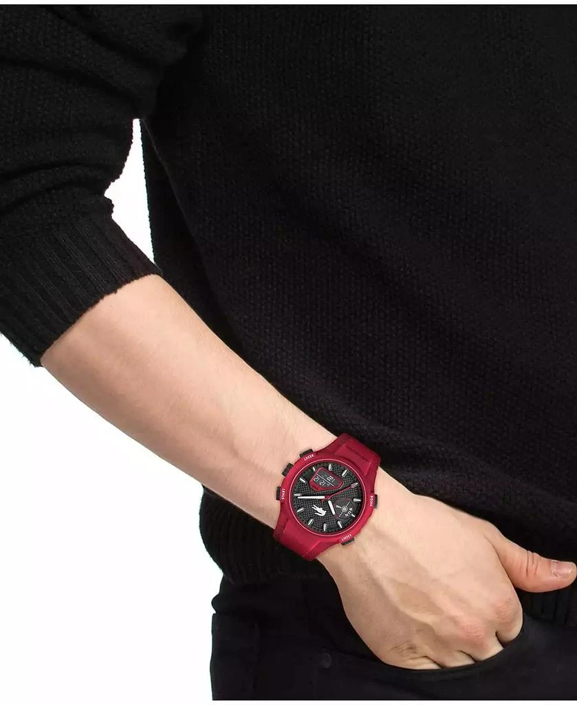 商品Lacoste|Men's LC33 Red Silicone Strap Watch 45mm,价格¥537,第4张图片详细描述