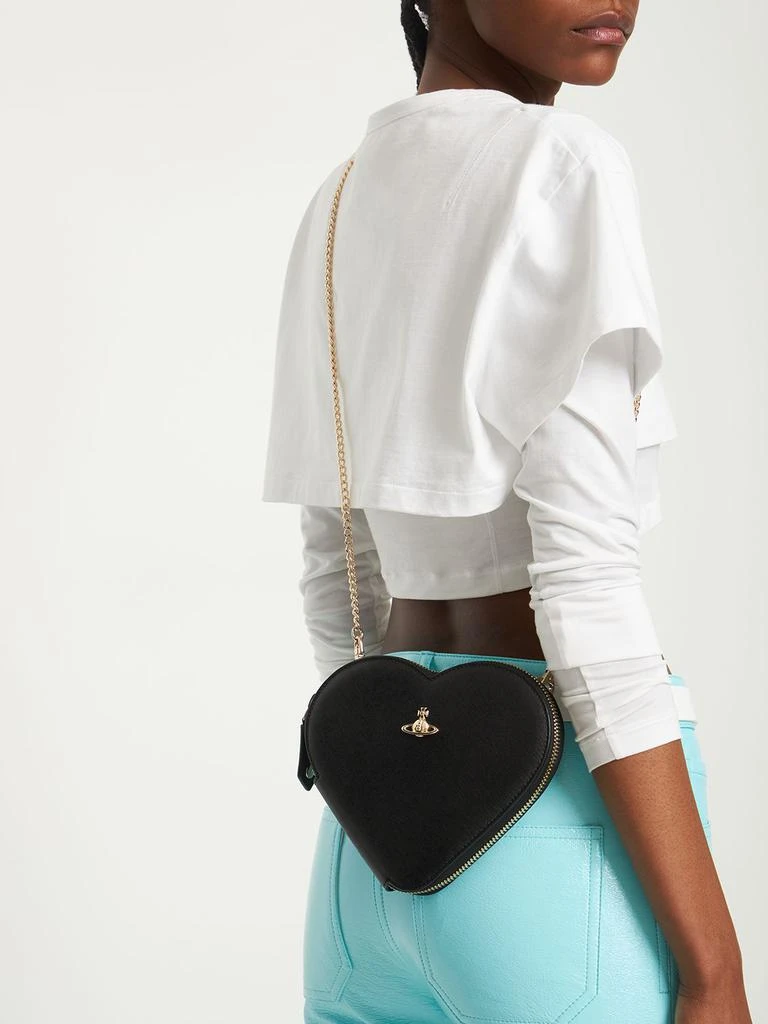 商品Vivienne Westwood|New Heart Saffiano Leather Shoulder Bag,价格¥2125,第1张图片