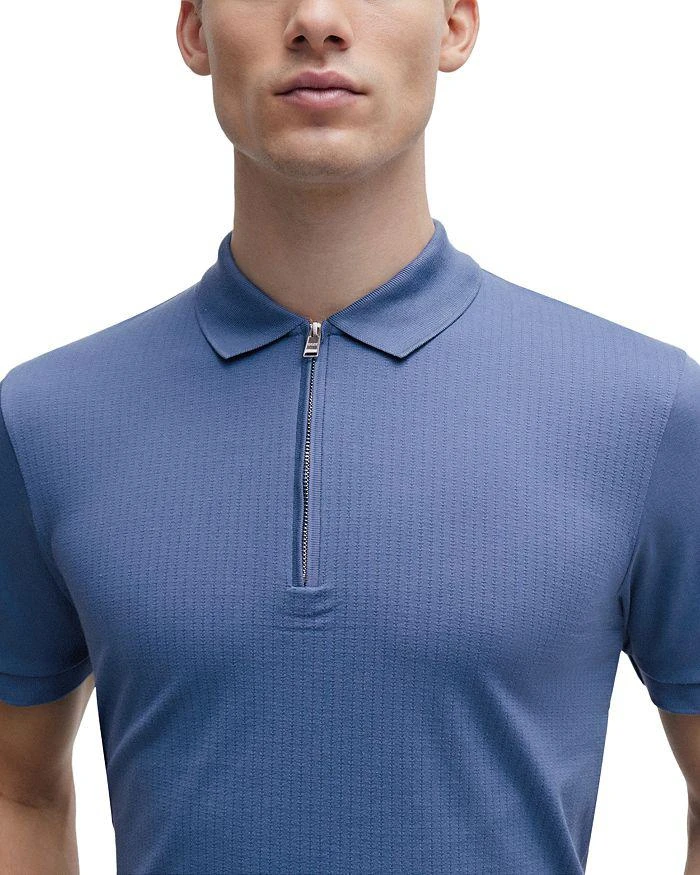 商品Hugo Boss|Polston 35 Cotton Slim Fit Quarter Zip Polo Shirt,价格¥957,第4张图片详细描述