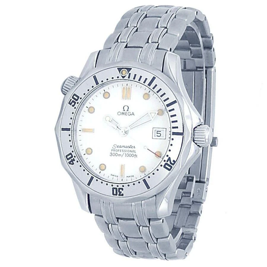商品[二手商品] Omega|Pre-owned Omega Seamaster Quartz White Dial Mens Watch 2562.20.00,价格¥11400,第1张图片