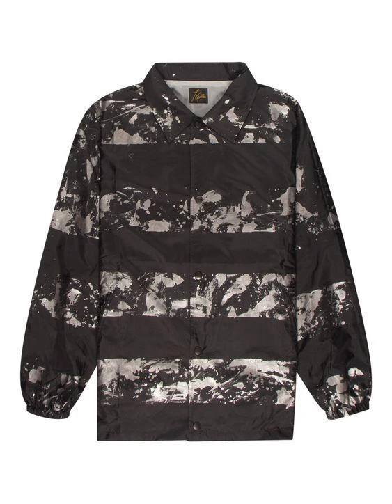 商品Needles|needles poly taffeta/reflective paint coach jacket in black.,价格¥1643,第1张图片