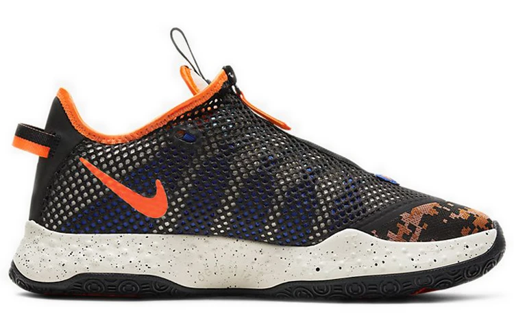 商品[国内直发] NIKE|PG 4 PCG EP 泡椒4 时尚百搭 减震防滑耐磨 低帮 实战篮球鞋 男款 黑橙 国内版,价格¥659,第3张图片详细描述