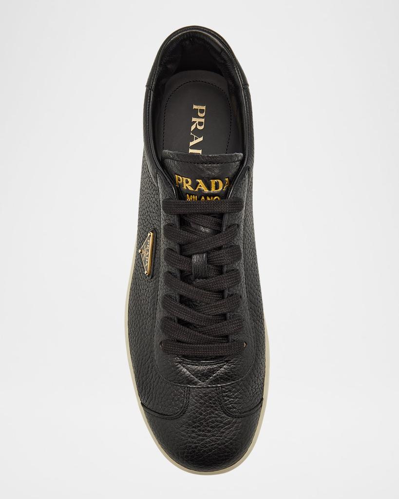 【送料&関税込】Prada Lane Low-top Sneakers Prada Men's Lane Deerskin Low-Top Sneakers | Neiman Marcus