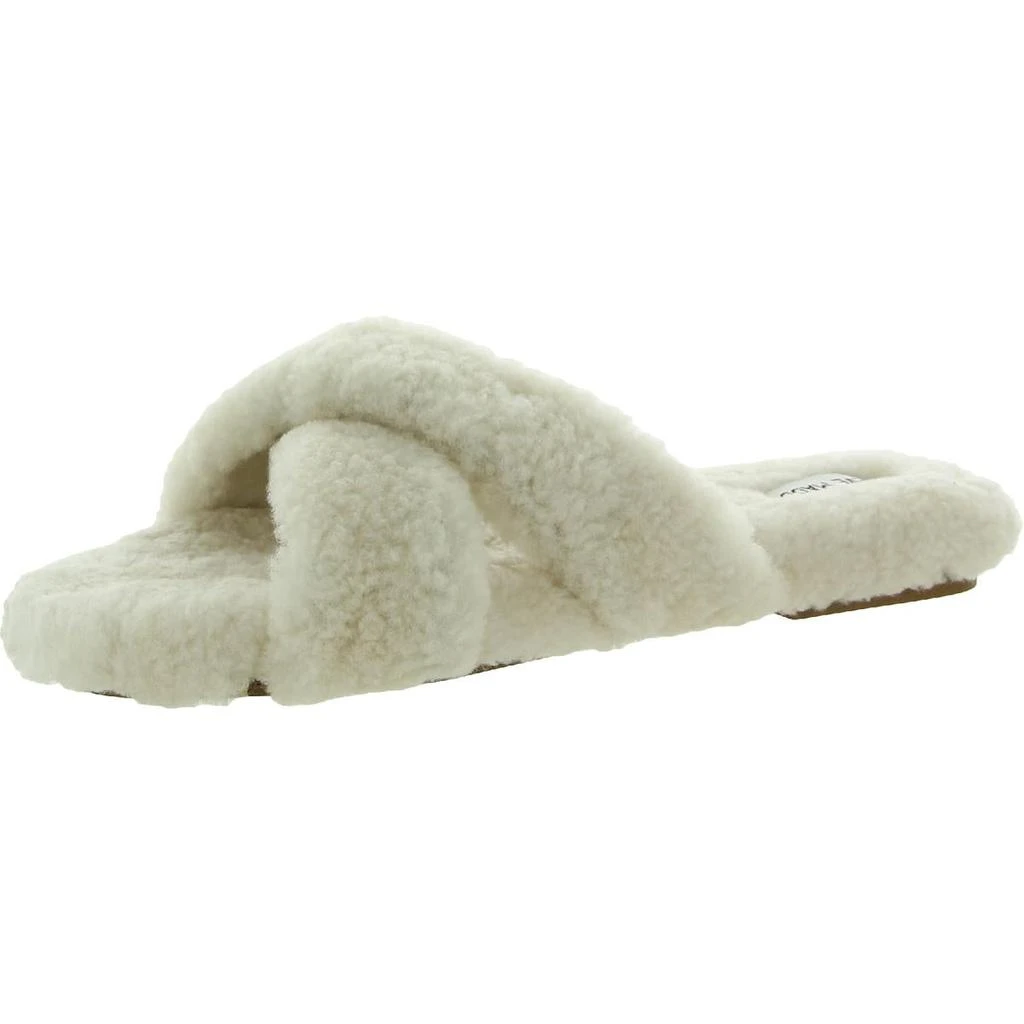 Steve Madden Womens RECO03S1 Shearling Slip On Slide Sandals 商品