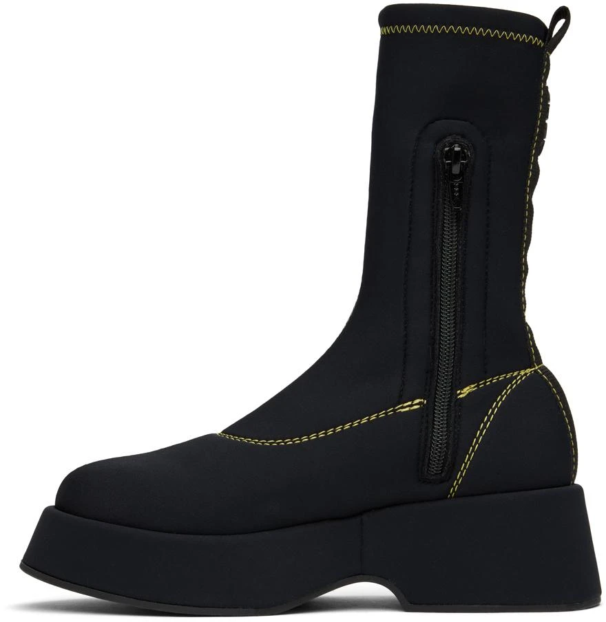 商品Ganni|Black Retro Flatform Sock Boots,价格¥2740,�第3张图片详细描述